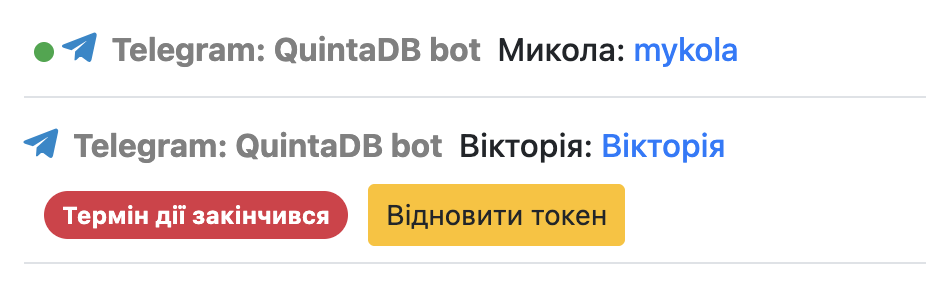 Термін дії токена закінчився